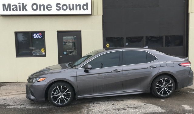 Toyota 2018 Camry with professional window tint in North Bay